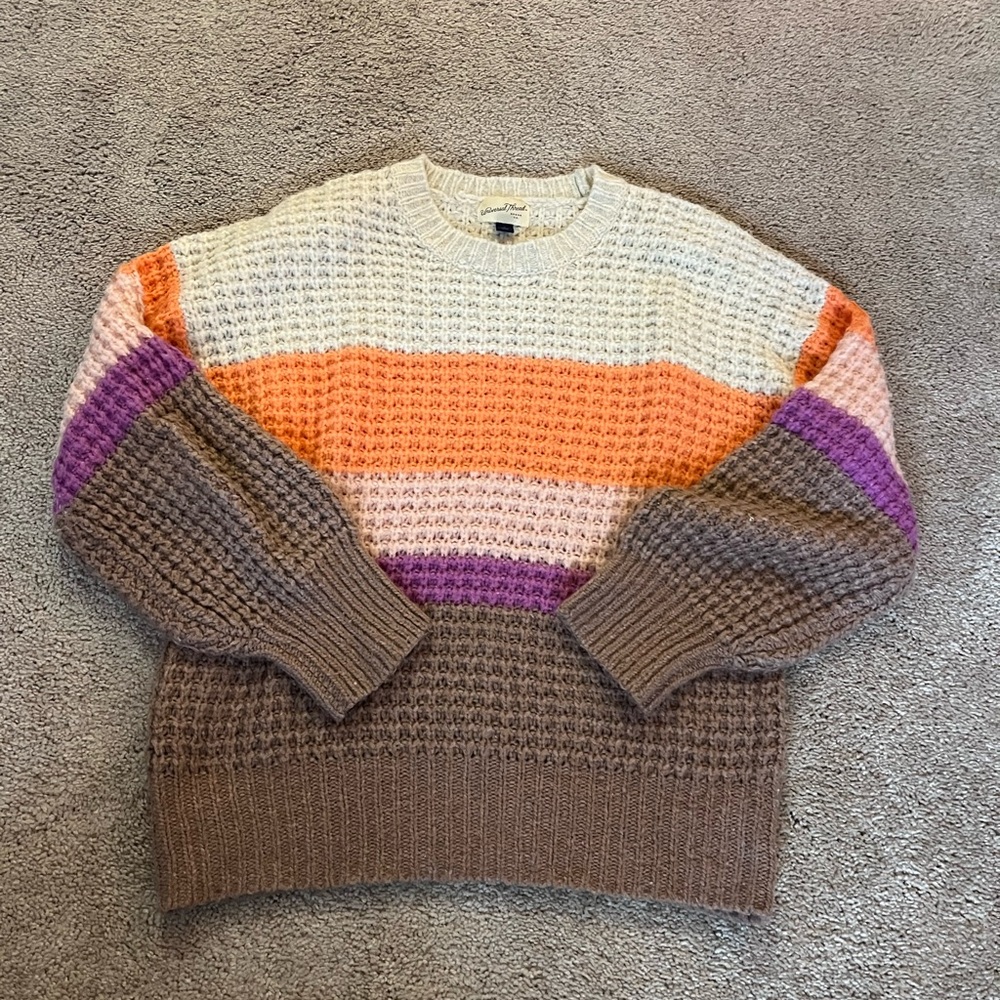 Universal thread Colorful Striped Sweater